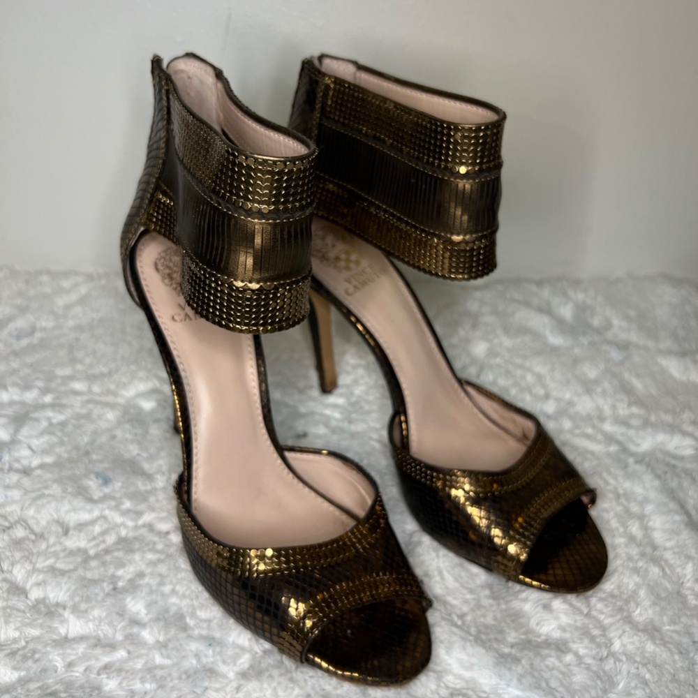 Vince Camuto Bronze Heels - Picture 2 of 5